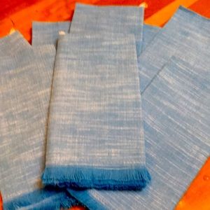 New - blue linen napkins